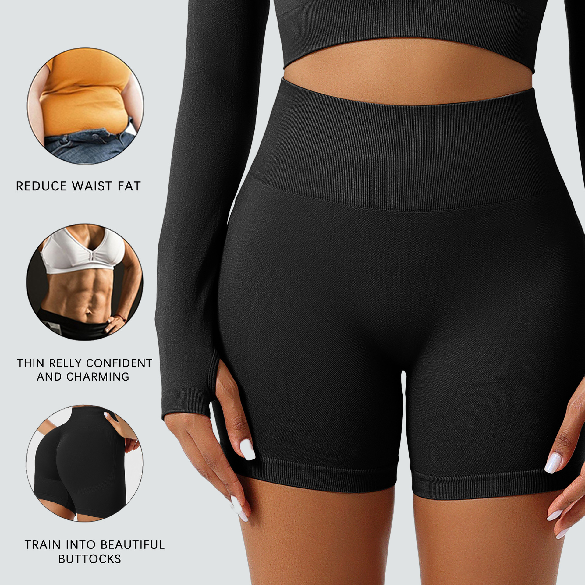 Womens Seamless High Waist Leggings Running Outdoors Workout Activewear Pants
